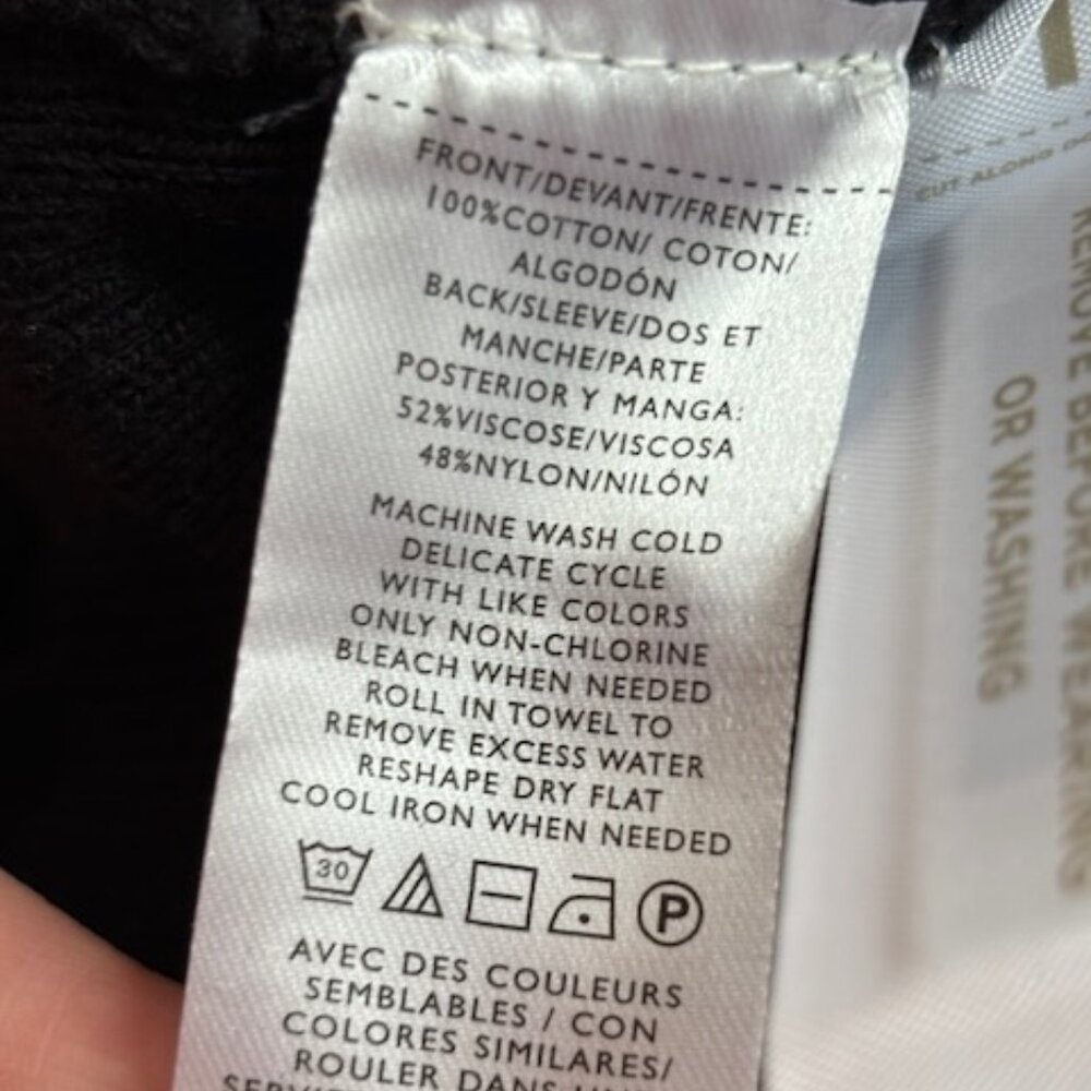 NWT Ann Taylor black cotton cardigan S - Picture 5 of 7